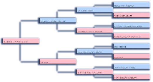 Pedigree padre di Hiness Ortensia Blu